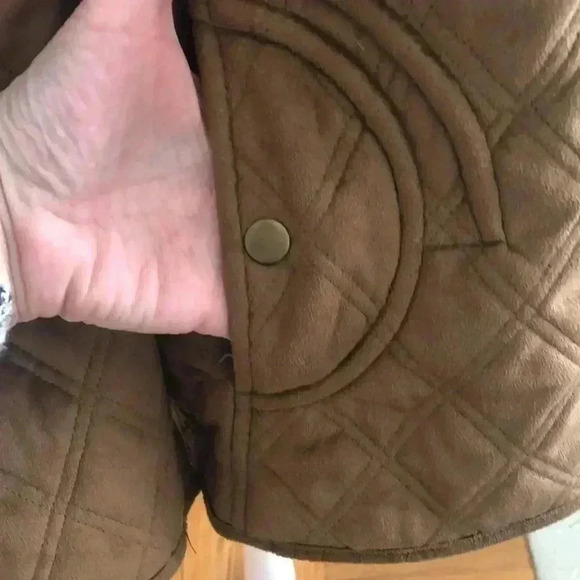 Appleseed’s faux suede hooded coat. - Picture 4 of 12